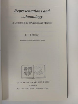 REPRESENTATIONS AND COHOMOLOGY, II : COHOMOLOGY OF GROUPS AND MODULES