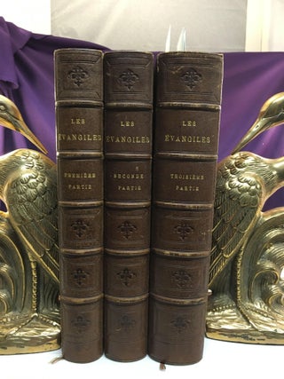 LES EVANGILES DES DIMANCHES ET FETES DE L'ANNEE Three Volumes (SIGNED Royal Presentation Copy); PRESENTATION COPY inscribed and signed by Queen Margherita of Savoy, Queen-Consort of Umberto I, of the Kingdom of Italy, dated 1884