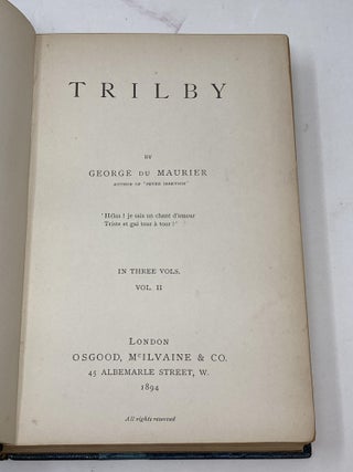 TRILBY (3 VOLUMES, COMPLETE)