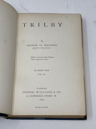 TRILBY (3 VOLUMES, COMPLETE)