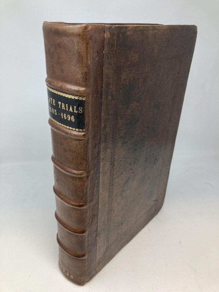 Item #75728 A COMPLETE COLLECTION OF STATE-TRIALS AND PROCEEDINGS UPON HIGH-TREASON, AND OTHER CRIMES AND MISDEMEANOURS; FROM THE REIGN OF KING RICHARD II. TO THE END OF THE REIGN OF KING GEORGE I: IN 5 VOLUMES.; (With Two Alphabetical Tables to the Whole). Thomas Salmon, Sollom Emlyn.