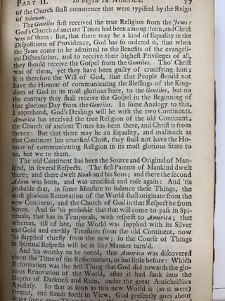 SOME THOUGHTS CONCERNING THE PRESENT REVIVAL OF RELIGION IN NEW-ENGLAND, AND THE WAY IN WHICH IT OUGHT TO BE ACKNOWLEDGED AND PROMOTED; HUMBLY OFFER'D TO THE PUBLICK IN A TREATISE ON THAT SUBJECT, IN FIVE PARTS; Part I. Shewing that the Work that has of late been going on in that Land, is a glorious Work of God; Part II: Shewing the Obligations that all are under, to acknowledge, rejoice in and prmote this Work; and the great Danger of the contrary; Part III: Shewing, in many Instances, wherein the Subjects, or zealous Promoters, of this Work have been injuriously blamed; Part IV: Shewing what Things are to be corrected or avoided in promooting this Work, or in our Behaviour. under it; Part V: Shewing positively what ought to be done to promote this Work.