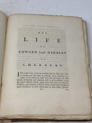 THE LIFE OF EDWARD LORD HERBERT OF CHERBURY. WRITTEN BY HIMSELF