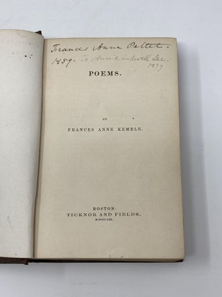 POEMS; Ticknor and Fields