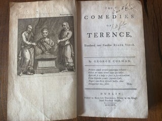 THE COMEDIES OF TERENCE; Translated into Familiar Blank Verse