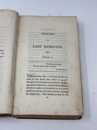 MEMOIRS OF LADY HAMILTON WITH ILLUSTRATIVE ANECDOTES OF MANY OF HER MOST PARTICULAR FRIENDS AND DISTINGUISHED CONTEMPORARIES