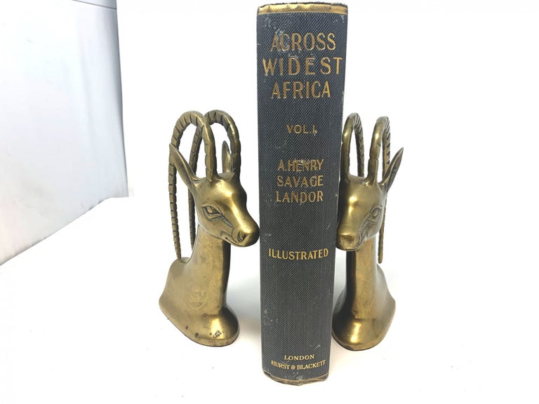 Item #84634 ACROSS WIDEST AFRICA : AN ACCOUNT OF THE COUNTRY AND PEOPLE OF EASTERN, CENTRAL AND WESTERN AFRICA AS SEEN DURING A TWELVE MONTHS' JOURNEY FROM DJIBUTI TO CAPE VERDE [ TWO VOLUMES, COMPLETE; (with two author-signed letters). A. Henry Savage Landor.