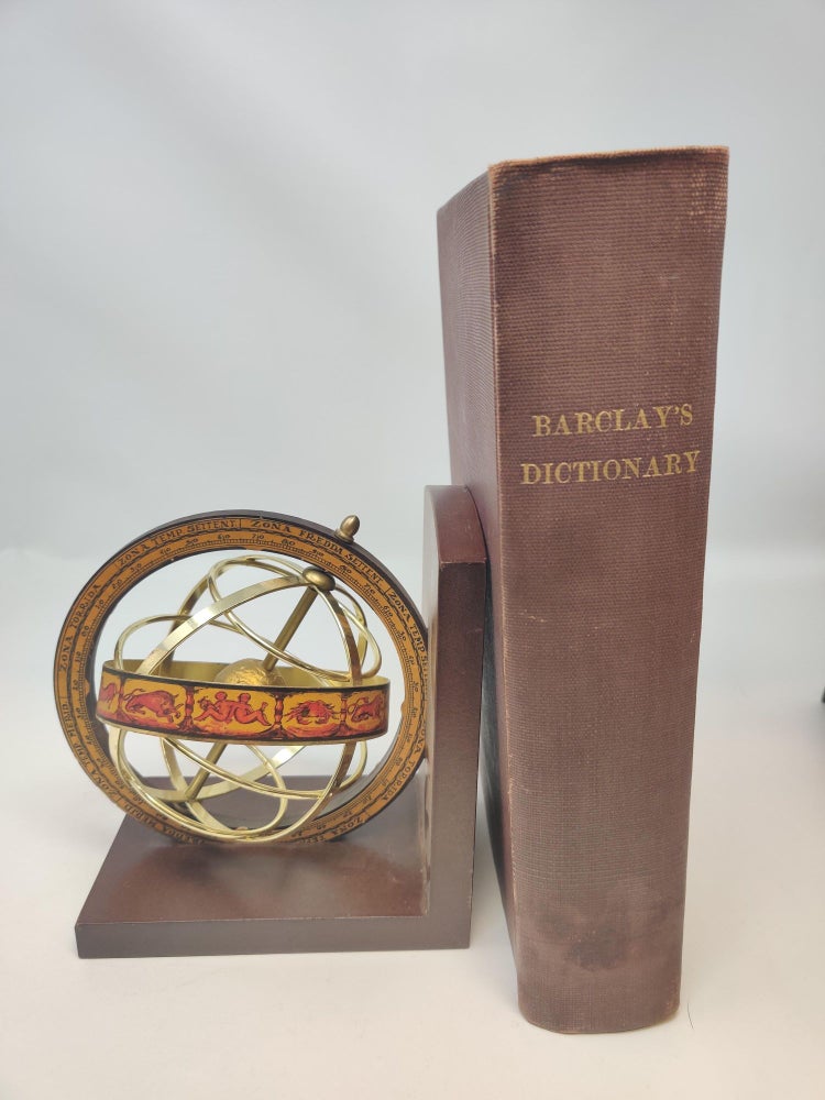 Item #84805 BARCLAY'S NEW UNIVERSAL DICTIONARY; COMPREHENDING HISTORY, CHRONOLOGY, GEOGRAPHY, TOPOGRAPHY, BIOGRAPHY, PHILOLOGY, PRONUNCIATION, ETC.; And an explanation of the difficult words and technical terms in all faculties and professions. William Shorton.