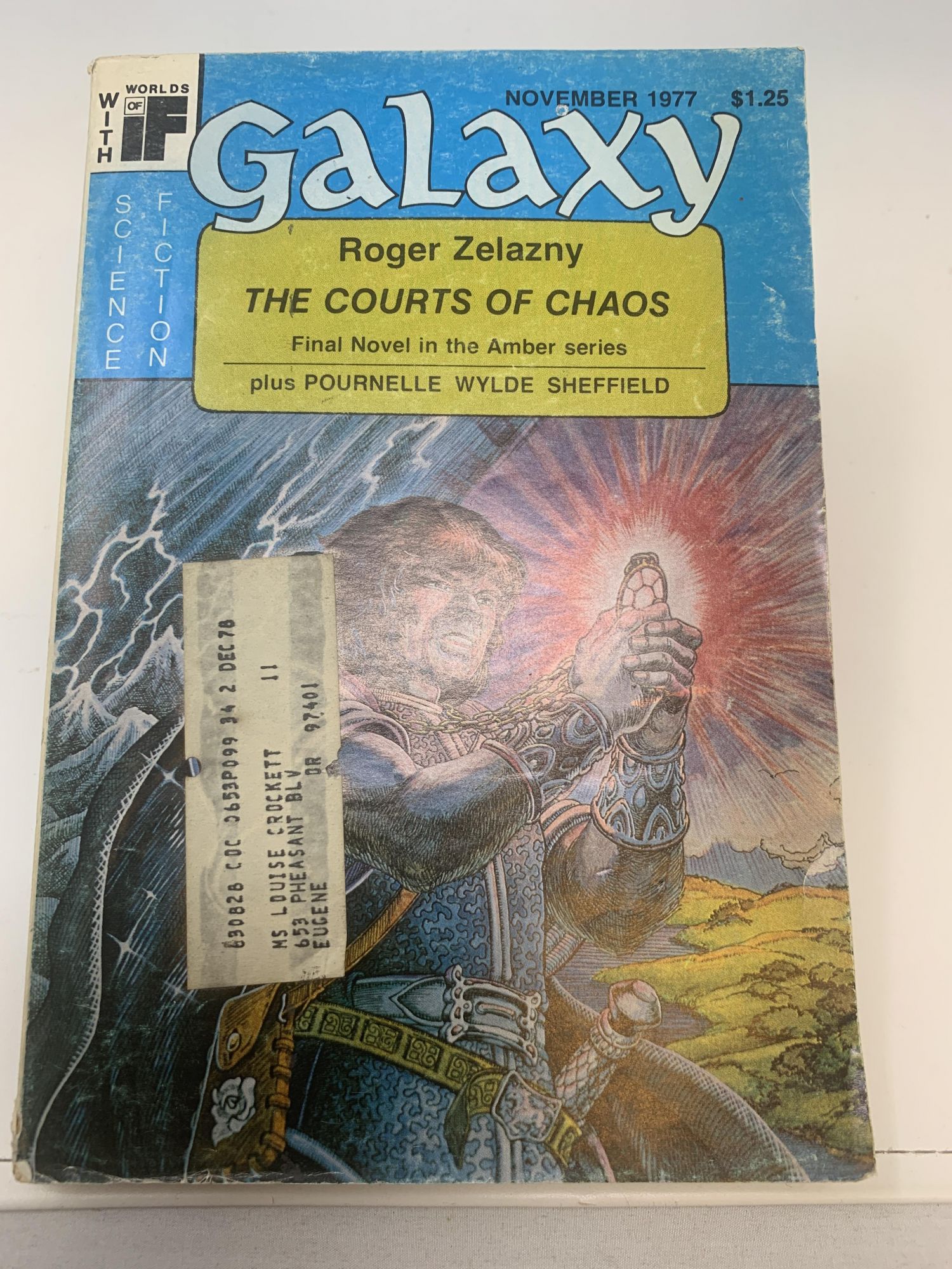 Zelazny, Roger - The Courts of Chaos (in Galaxy Science Fiction Magazine, Nov. 1977, Vol. 38, Number 9)