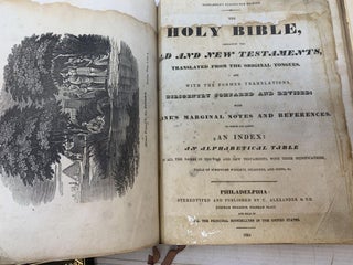 THE HOLY BIBLE, CONTAINING THE OLD AND NEW TESTAMENTS, TRANSLATED FROM THE ORIGINAL TONGUES, AND WITH THE FORMER TRANSLATIONS DILIGENTLY COMPARED AND REVISED; WITH CANNE'S MARGINAL NOTES AND REFERENCES. TO WHICH ARE ADDED AN INDEX: AN ALPHABETICAL TABLE OF ALL THE NAMES IN THE OLD AND NEW TESTAMENTS WITH THEIR SIGNIFICATIONS, TABLE OF SCRIPTURE WEIGHTS, MEASURES, AND COINS, &c.