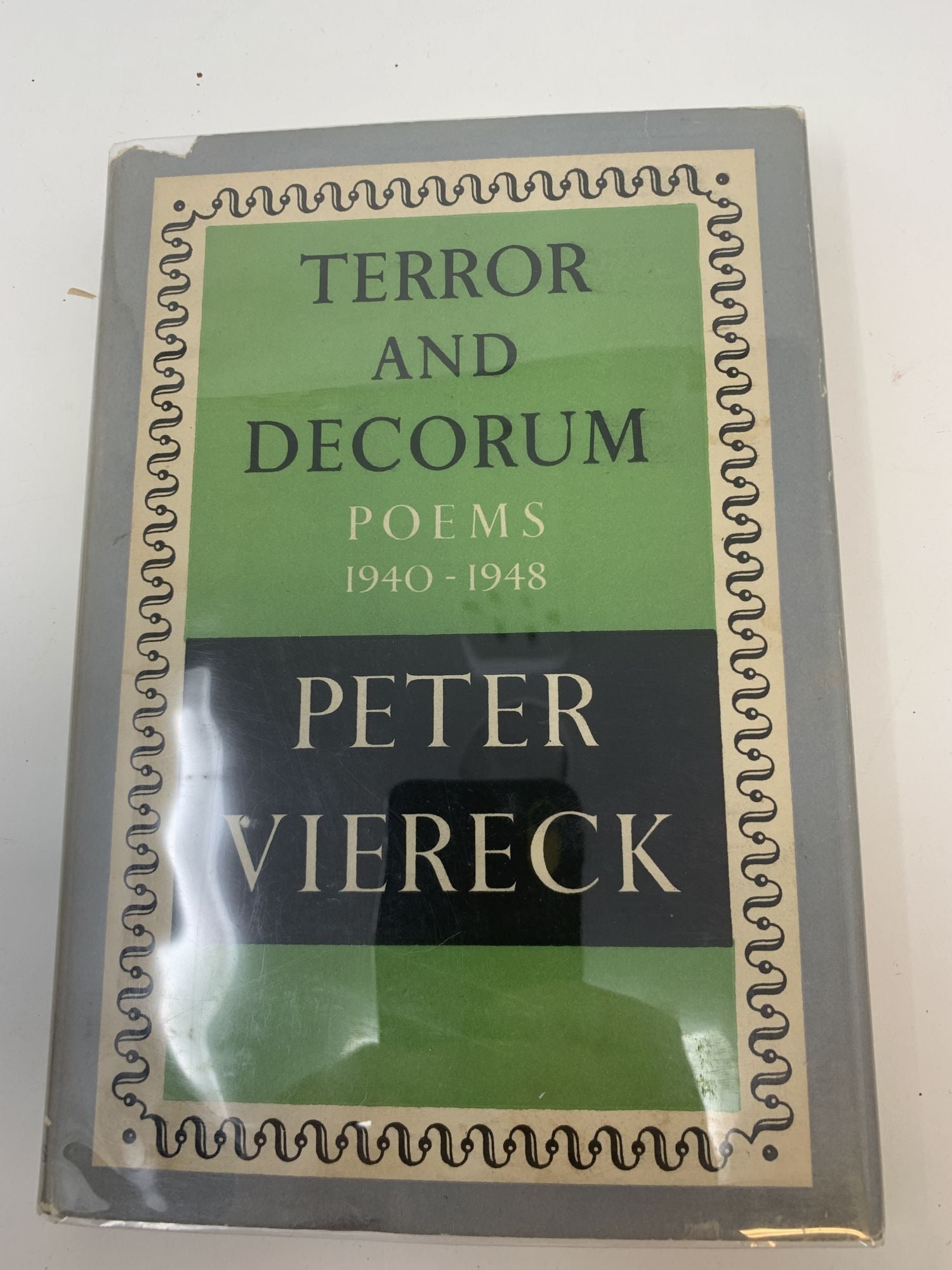 Viereck, Peter - Terror and Decorum : Poems 1940 - 1948 (with a Signed Letter, from the Poet, and Publisher's Yellow Printed Band, Laid in)