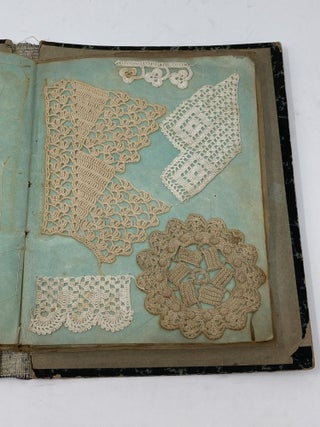 HANDMADE LACE SAMPLE BOOK MADE BY CLEMENCE SCHVACH (THOREAUX), 1877-1935