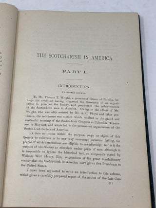 THE SCOTCH-IRISH IN AMERICA, PROCEEDINGS OF THE SCOTCH-IRISH CONGRESS AT COLUMBIA, TENNESSEE MAY 8-11, 1889