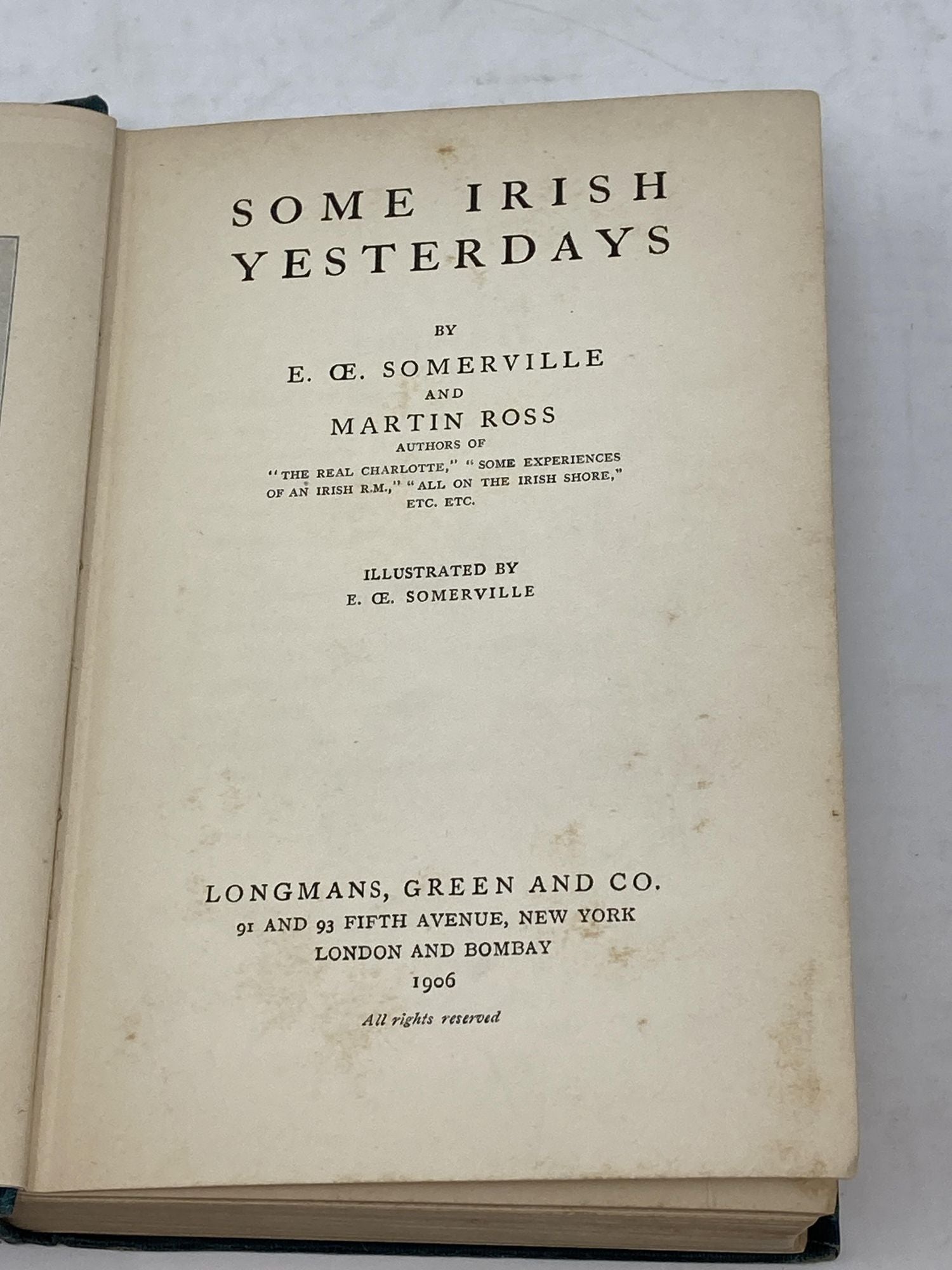 Somerville, E. OE. and Martin Ross - Some Irish Yesterdays