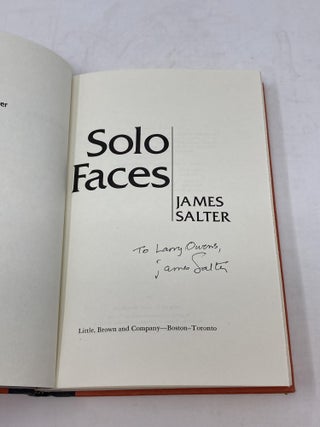 Item #85753 SOLO FACES (SIGNED). James Salter