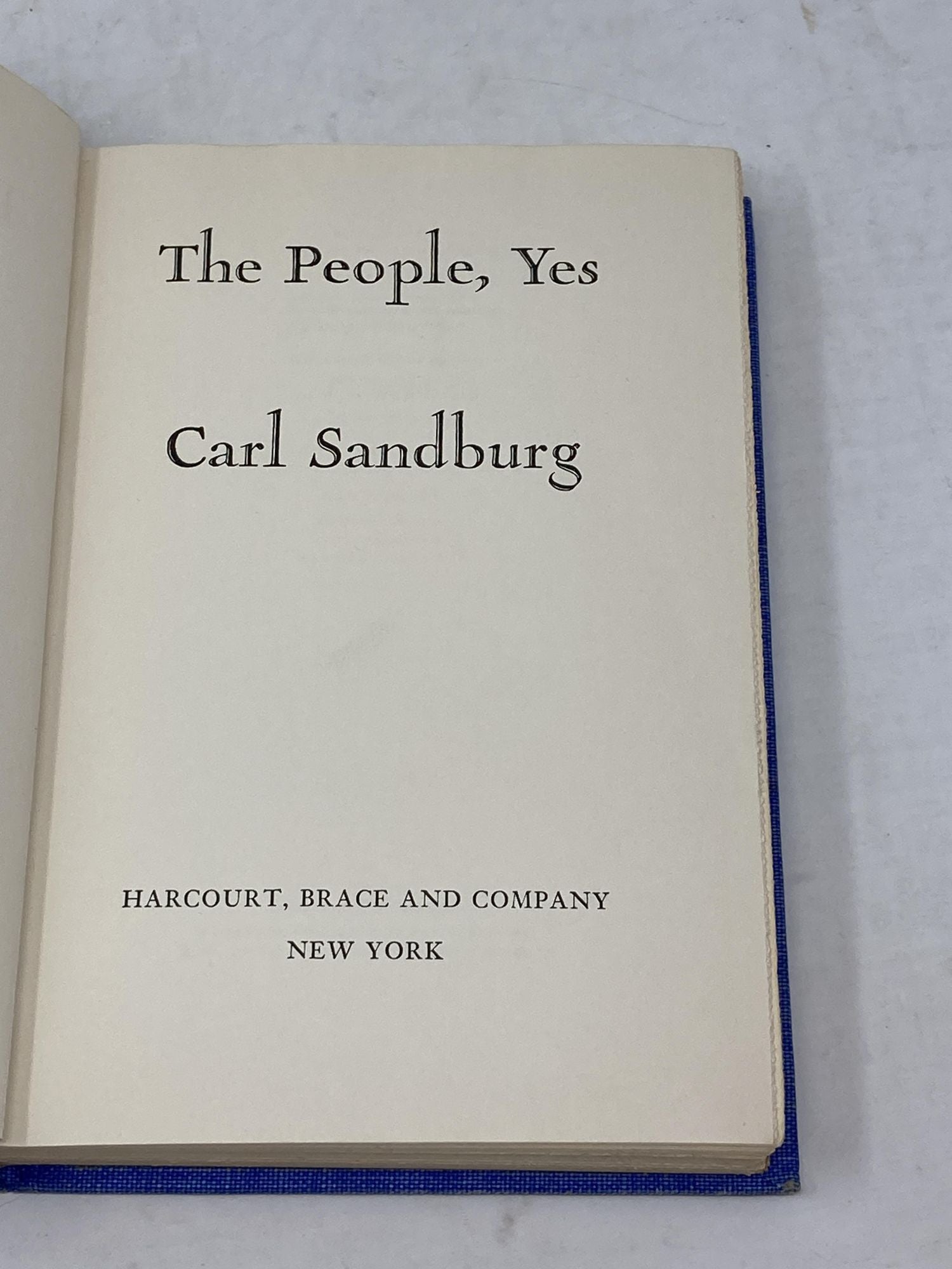 Sandburg, Carl - The People, Yes (Signed)