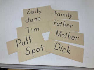 DICK, AND JANE TEACHING PLACARDS (TWO SETS); (and Mother, Father, Sally, Spot and Puff, too!)