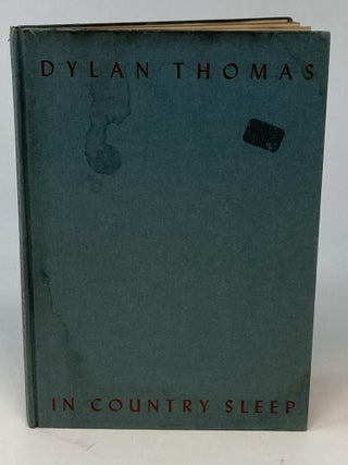 Item #86631 IN COUNTRY SLEEP. Dylan Thomas