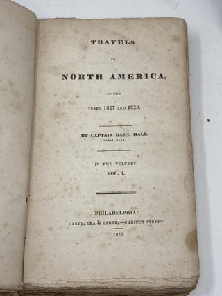 Item #87318 TRAVELS IN NORTH AMERICA IN THE YEARS 1827 AND 1828 (TWO VOLUMES, COMPLETE). Basil...
